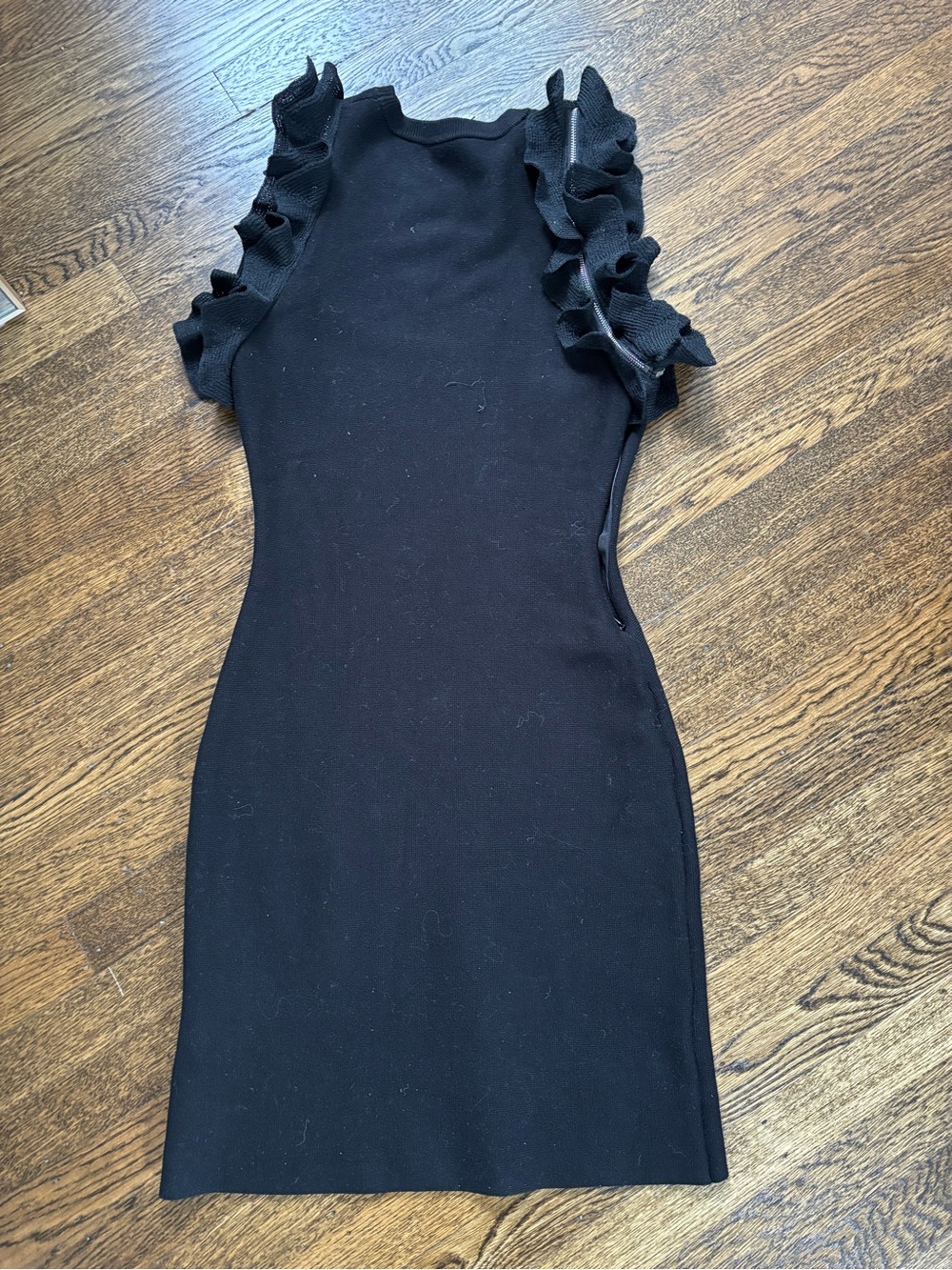 3.1 Phillip Lim Sleeveless Black Ruffle Knit Dress - Picture 4 of 4